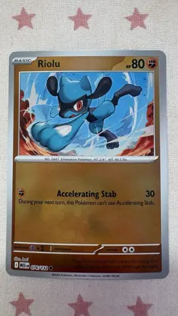 Riolu 076/132 Mega Evolution Reverse Holo Pokemon TCG Card - Image 1