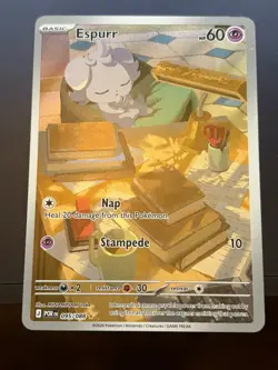 Pokemon TCG Espurr Rare Full Art Holo Card 095/088 English Perfect Order - Image 1