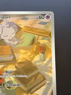 Pokemon TCG Espurr Rare Full Art Holo Card 095/088 English Perfect Order - Image 2
