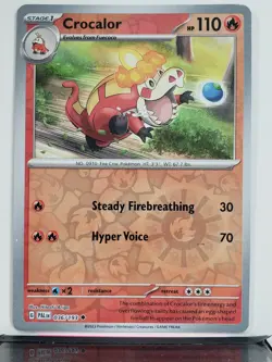 REVERSE HOLO Crocalor 036/193 NM / M Paldea Evolved Scarlet Violet Pokemon Card - Image 1