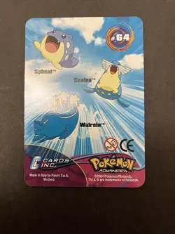 Pokemon Advanced 2004 Panini Lenticular Action Card #64 Spheal-Sealen-Walrein - Image 4