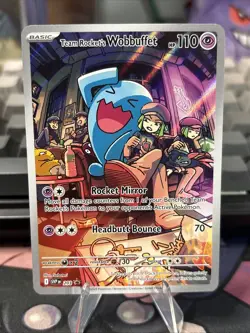 Team Rocket's Wobbuffet 203 Sv: Scarlet & Violet Promo Cards Holo - Image 3
