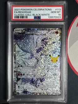 Pokemon TCG Reshiram Card 113/114 Classic Collection PSA 10 Graded - Image 1