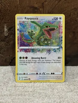Pokemon Vivid Voltage Rayquaza Amazing Rare Foil Card 138/185 - Image 1