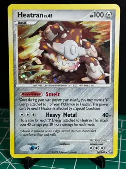 Pokemon Heatran 30/146 Holo Rare Legends Awakened LP Pokemon Card - Image 1