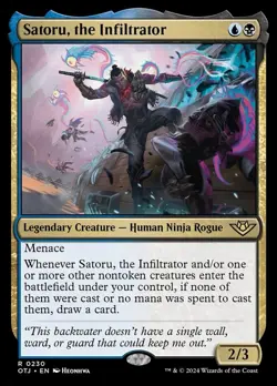 🧙Satoru, The Infiltrator R 0230 OTJ Outlaws Of Thunder Junction MTG - Image 1