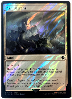 MTG Ash Barrens (Surge Foil) Commander: Final Fantasy 374 NM - Image 1