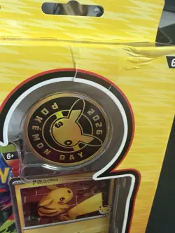 Pokemon TCG Pokemon Day 2026 Collection Box Pikachu Promo Coin 3 Boosters SEALED - Image 4