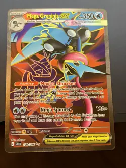 Pokemon TCG Mega Greninja ex 100/086 Me04: Chaos Rising Holo - Image 1