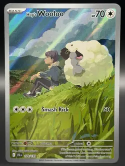 The Pokemon Company Pokemon TCG Hop's Wooloo 170/159 Sv09 AR Holo ENG 2025 - Image 1