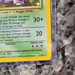 Pokemon TCG Nidoking Base Set 11/102 Holo Rare English 1999 WOTC 90HP Stage 2 - Image 4