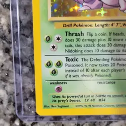 Pokemon TCG Nidoking Base Set 11/102 Holo Rare English 1999 WOTC 90HP Stage 2 - Image 5
