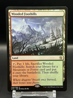 1x WOODED FOOTHILLS, Khans Of Tarkir, LP, MTG - Image 1