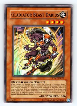 Yugioh Gladiator Beast Darius PTDN-EN031 Common - NM 💎 - Image 1