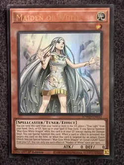 Yugioh Maiden of White SDWD-EN041 Ultra Rare 1st Edition NM - Image 1