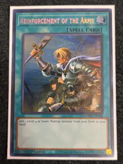 Yugioh MAMA-EN108 Reinforcement of the Army Secret Pharaoh's Rare 1st Edition NM - Image 1
