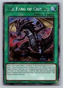 The Fang of Critias (Platinum Secret Rare) RA04-EN255 Yu-Gi-Oh - Image 1