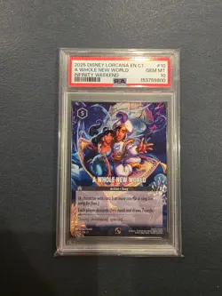 2025 Disney Lorcana EN C1 A Whole New World Challenge Promo #10 PSA 10 - Image 1