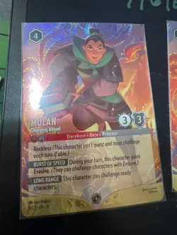 Disney Lorcana Challenge Promo Mulan - Charging Ahead Foil DLC x1 - Image 2