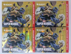 LOT OF 4 - MTG / Magic the Gathering Marvel Super Heroes Collector Booster - Image 1