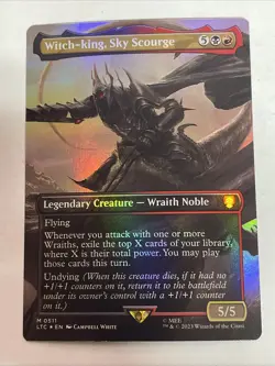 Witch-king, Sky Scourge (Borderless) Commander: the Lord of the Rings #511 M - Image 1
