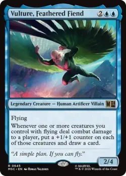 ~ Vulture, Feathered Fiend ~ NM ~ Commander: Marvel Super Heroes ~ MTG ~ - Image 1