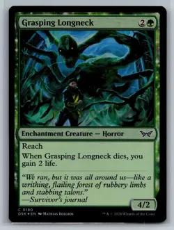 Grasping Longneck 180 Duskmourn: House of Horror Magic: The Gathering Foil NM - Image 1