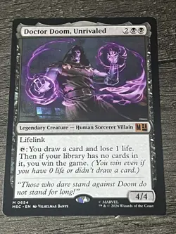 Doctor Doom, Unrivaled MTG Marvels Superheroes MSC 0654 NM English Regular - Image 1