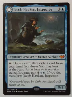 Jacob Hauken, Inspector *Mythic Rare* Magic MtG x1 Innistrad Crimson Vow SP - Image 1