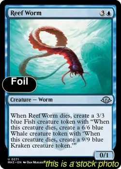 Reef Worm Modern Horizons 3[MH3 - 271] Uncommon Foil Near Mint - Image 1