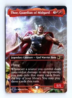Thor, Guardian of Midgard Borderless 503 MTG Commander: Marvel Super Heroes MSC - Image 1