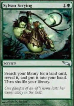 1x Sylvan Scrying MTG - Mirrodin - Moderate Play - Image 1