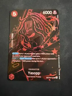 Bandai One Piece Card Game Yasopp OP09-013 SP Alt Art Foil Character - Image 1