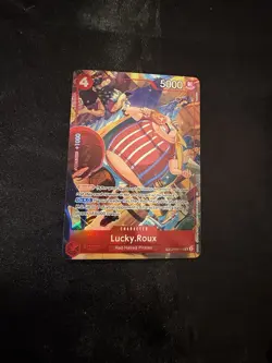 One Piece Lucky.Roux OP09-015 A Fist of Divine Speed Treasure Rare Foil Eng - Image 1
