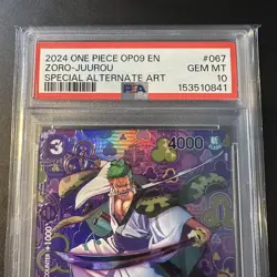 Zoro-Juurou PSA 10 OP09 SP SR Alternate Art One Piece CCG OP05-067 English - Image 2