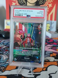 One Piece OP10-042 Usopp Royal Blood Leader Alternative Art PSA 10 - Image 1
