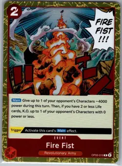 Fire Fist OP05-019 English Awakening of the New Era - One Piece Card - NM - Image 1