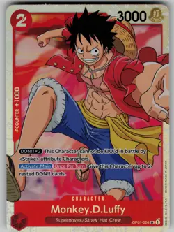 Monkey.D.Luffy (024) Holo OP01-024 Romance Dawn One Piece TCG - Image 1