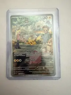 Pokemon Pikachu 173/165 Scarlet & Violet 151 Illustration Rare Full Art Holo - Image 1