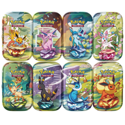 POKEMON PRISMATIC EVOLUTIONS 8 MINI-TINS W/ PROMO CARDS COSTCO 2-PACK SEALED - Image 3