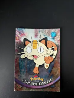 Meowth #52 - BLUE Logo - Holo - TOPPS Pokemon Card LP - Image 1