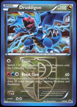 Druddigon Holo PROMO BLACK WHITE PROMO BW80 LP - Image 1