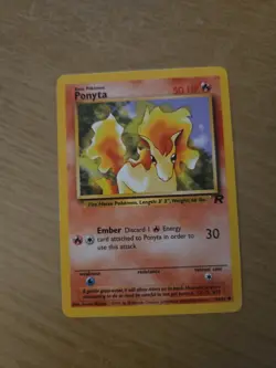 Pokemon Ponyta TCG Team Rocket Card 64/82 Regular LP - Image 1