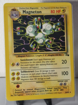 Pokemon Magneton 26/62 Non Holo Rare Fossil WOTC LP - Image 1
