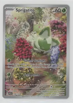 Sprigatito Illustration Rare Pokemon SV02: Paldea Evolved #196 - Image 1