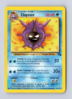 Cloyster 32/62 - UC Fossil Unlimited - LP - Pokemon - Image 1