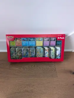 Pokemon TCG Prismatic Evolutions Costco 8 Mini-Tin Bundle Promo Cards NEW SEALED - Image 1