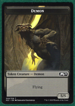 Demon Token - Core Set 2021 M21 #6 - Magic: The Gathering MTG Card - Image 1