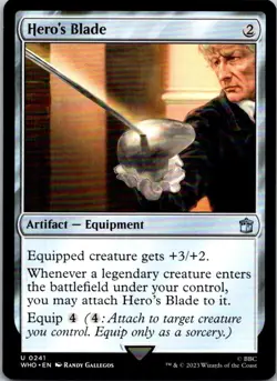 Magic the Gathering Hero's Blade Doctor Who Commander MTG Free Shipping! - Image 1