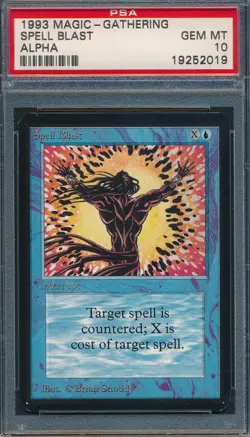Alpha Spell Blast PSA 10 Graded Magic MTG (2019) -magicgraders- - Image 1